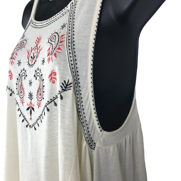 Altar'd State Cream High Low Embroidered Top - Picture 4 of 4
